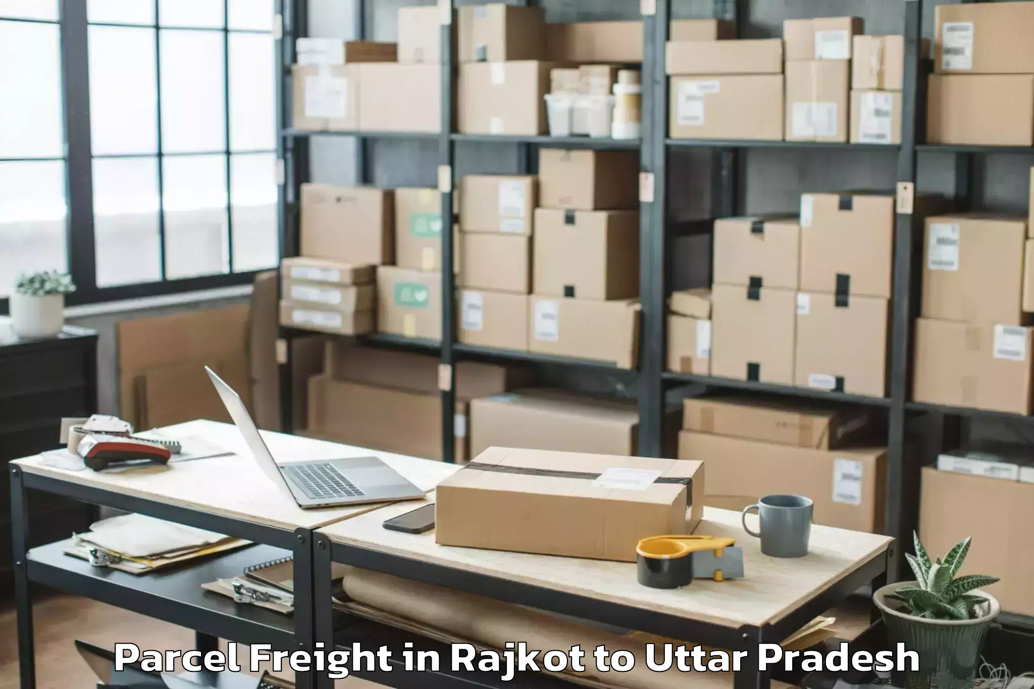 Discover Rajkot to Sambhal Parcel Freight